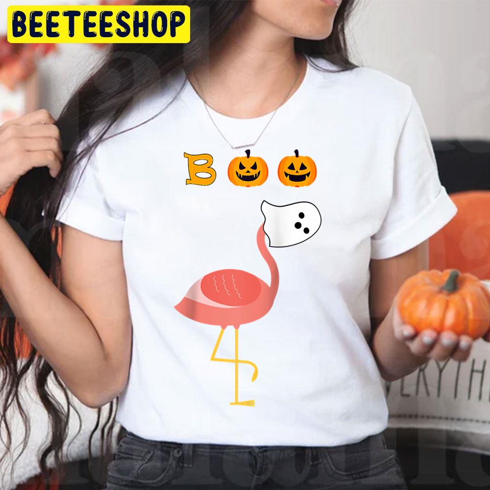 Flamingo Boo Ghost Pumpkin Halloween Trending Unisex T-Shirt Flamingo Boo Ghost Pumpkin Halloween Trending Unisex T-Shirt