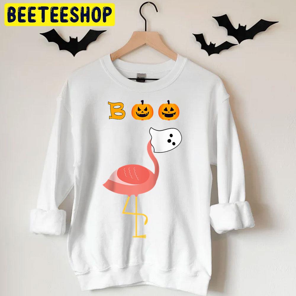 Flamingo Boo Ghost Pumpkin Halloween Trending Unisex T-Shirt Flamingo Boo Ghost Pumpkin Halloween Trending Unisex T-Shirt