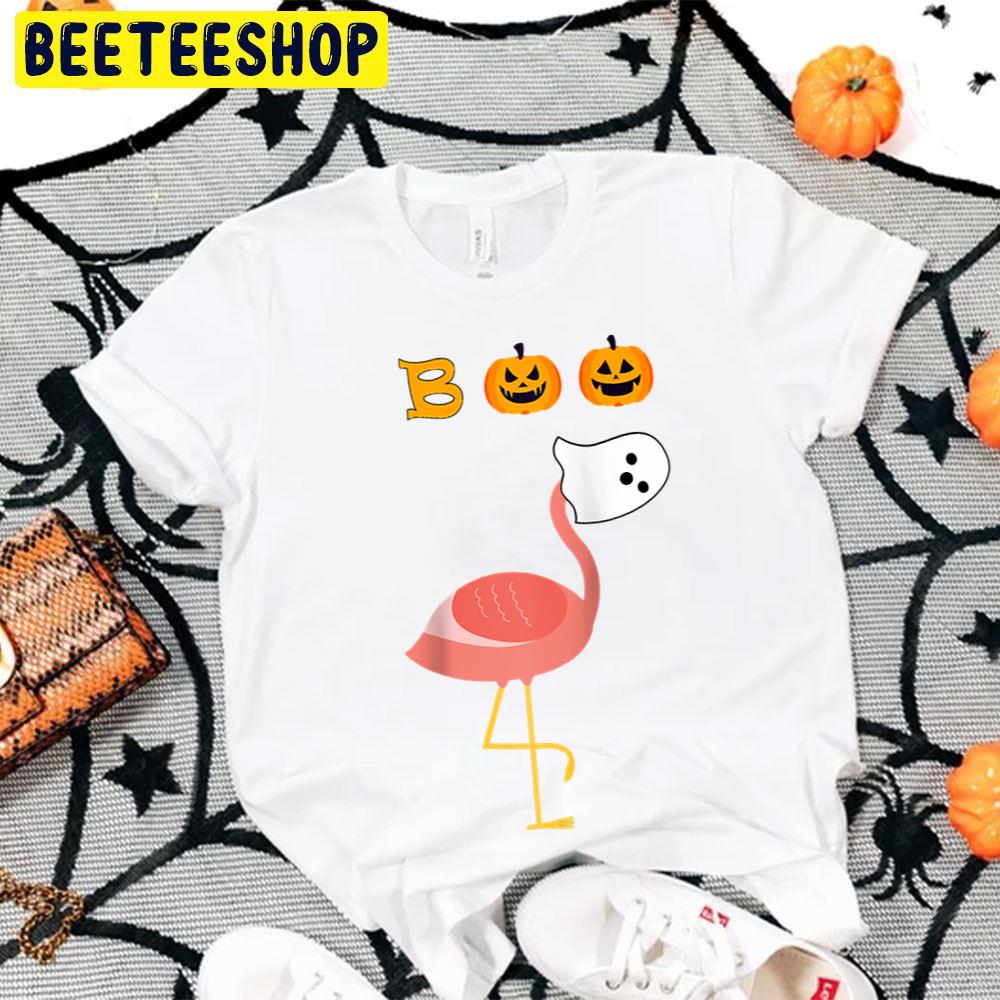 Flamingo Boo Ghost Pumpkin Halloween Trending Unisex T-Shirt Flamingo Boo Ghost Pumpkin Halloween Trending Unisex T-Shirt