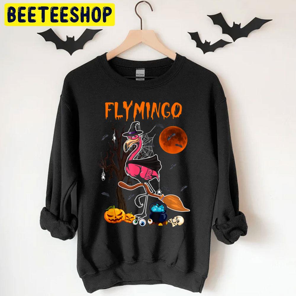 Flamingo Witch And Pumpkin Halloween Trending Unisex T-Shirt Flamingo Witch And Pumpkin Halloween Trending Unisex T-Shirt