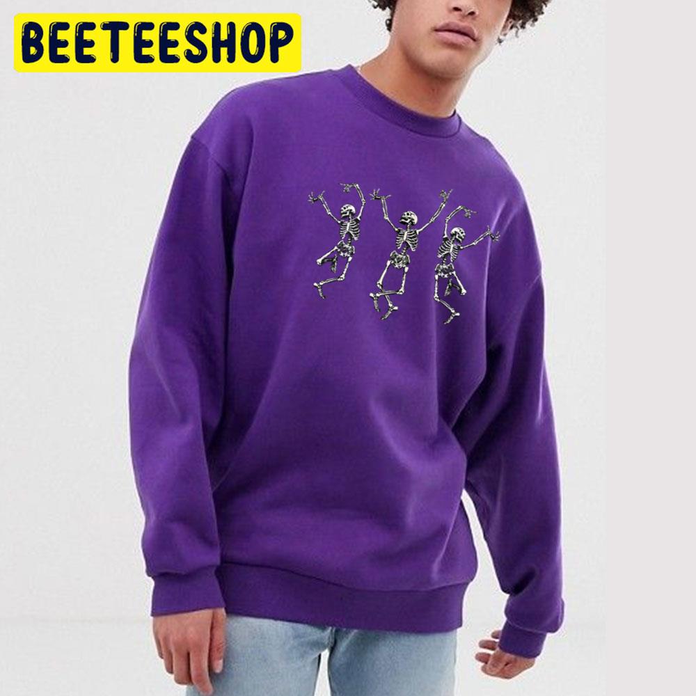 Funny Dancing Skeletons Halloween Trending Unisex T-Shirt Funny Dancing Skeletons Halloween Trending Unisex T-Shirt