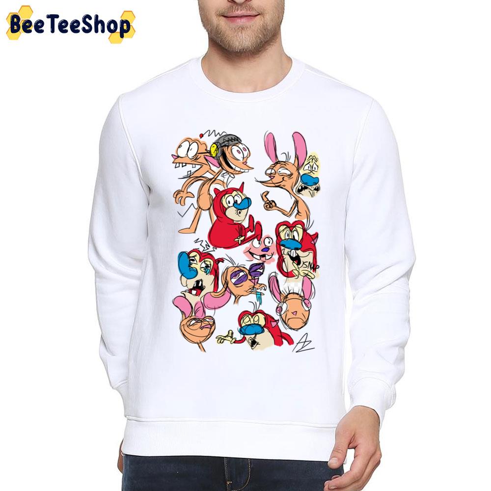 Funny Draw Art The Ren And Stimpy Show Trending Unisex T-Shirt Funny Draw Art The Ren And Stimpy Show Trending Unisex T-Shirt