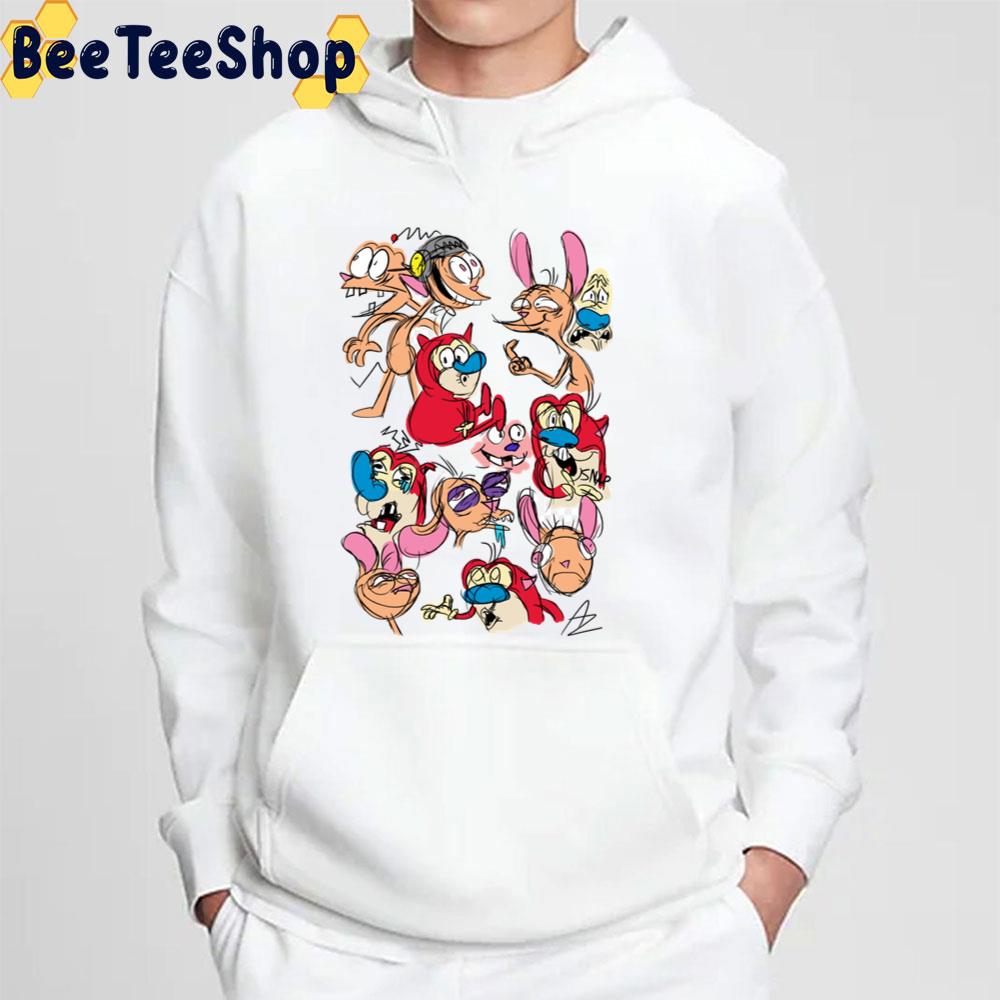 Funny Draw Art The Ren And Stimpy Show Trending Unisex T-Shirt Funny Draw Art The Ren And Stimpy Show Trending Unisex T-Shirt