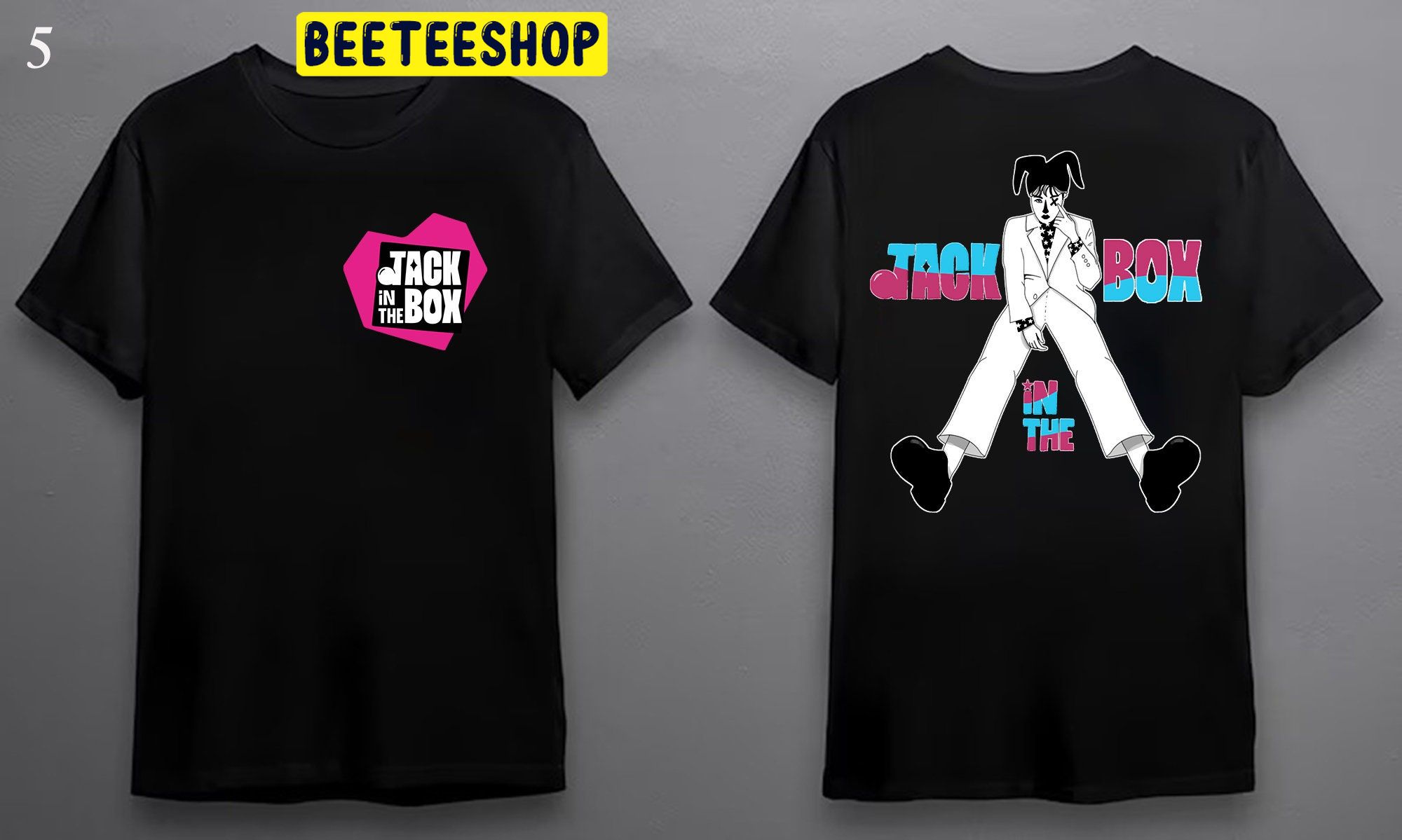 Funny Jhope Jack In The Box Hobipalooza Double Sided Unsiex T-Shirt Funny Jhope Jack In The Box Hobipalooza Double Sided Unsiex T-Shirt
