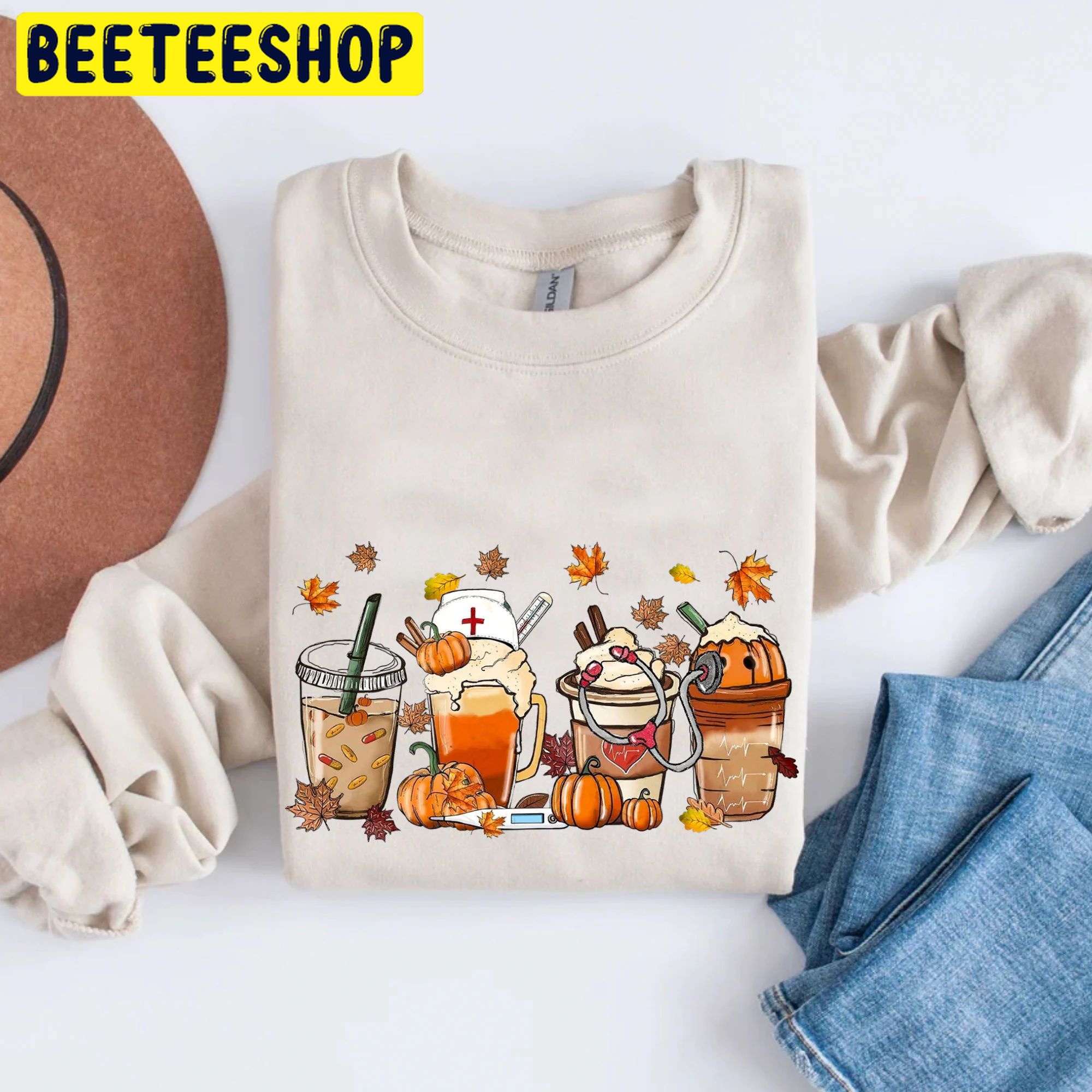 Funny Nurse Coffee Pupkin Halloween Trending Unisex Shirt Funny Nurse Coffee Pupkin Halloween Trending Unisex Shirt