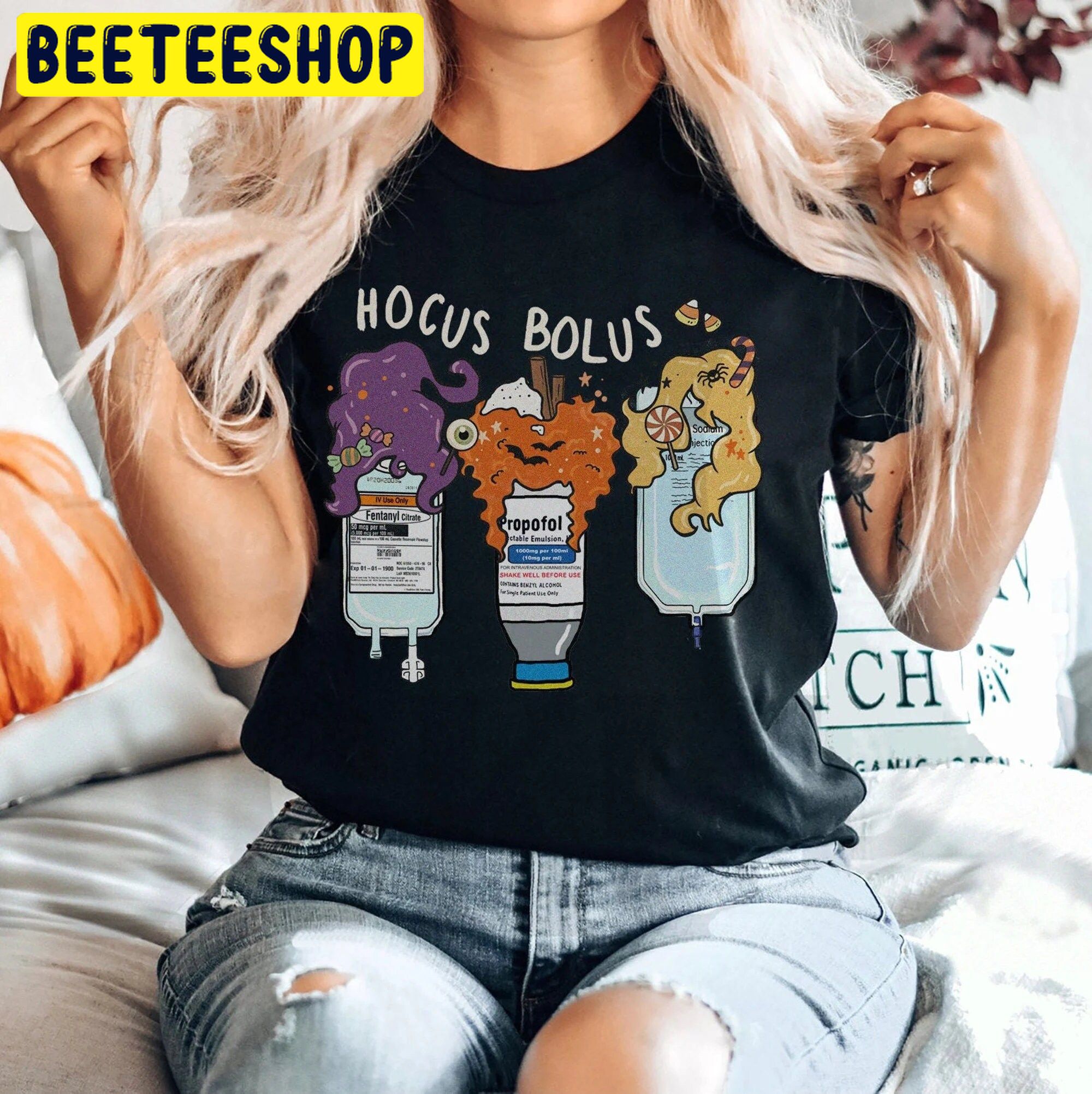 Funny Nurse Halloweenpropofol Fentanyl Witch Sedation Crna Icu Nurse Trending Unisex Shirt Funny Nurse Halloweenpropofol Fentanyl Witch Sedation Crna Icu Nurse Trending Unisex Shirt