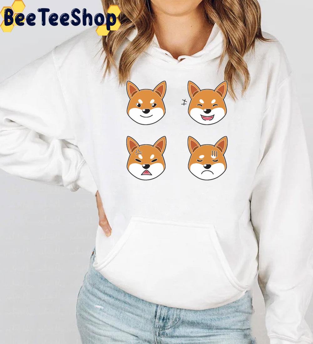 Funny Shiba Inu Dog Cartoon Faces Trending Unisex T-Shirt Funny Shiba Inu Dog Cartoon Faces Trending Unisex T-Shirt