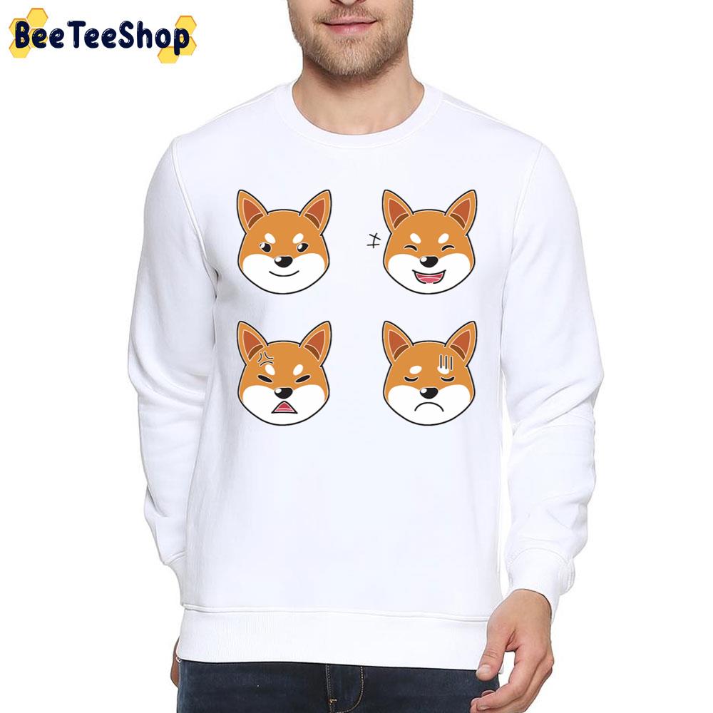 Funny Shiba Inu Dog Cartoon Faces Trending Unisex T-Shirt Funny Shiba Inu Dog Cartoon Faces Trending Unisex T-Shirt