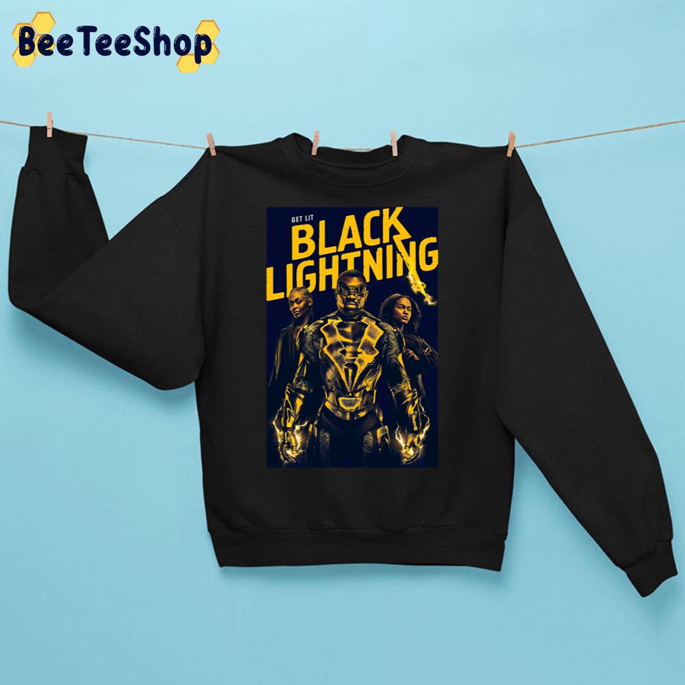 Get Lit Black Lightning Trending Unisex Sweatshirt Get Lit Black Lightning Trending Unisex Sweatshirt