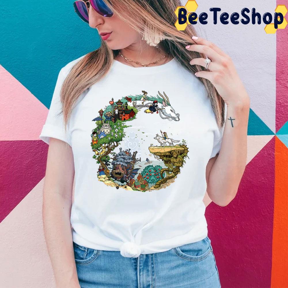 Ghibi Studio Characters Trending Unisex T-Shirt Ghibi Studio Characters Trending Unisex T-Shirt