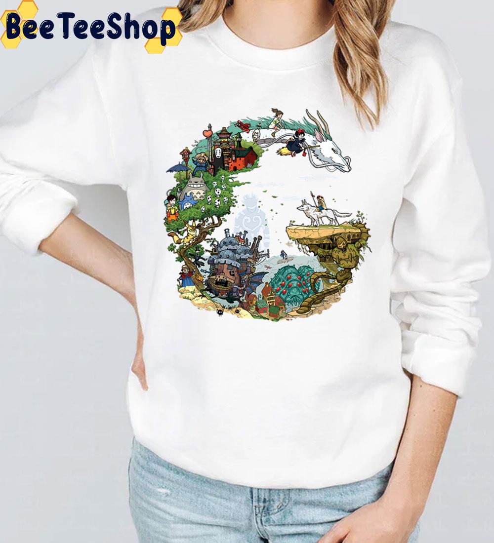 Ghibi Studio Characters Trending Unisex T-Shirt Ghibi Studio Characters Trending Unisex T-Shirt