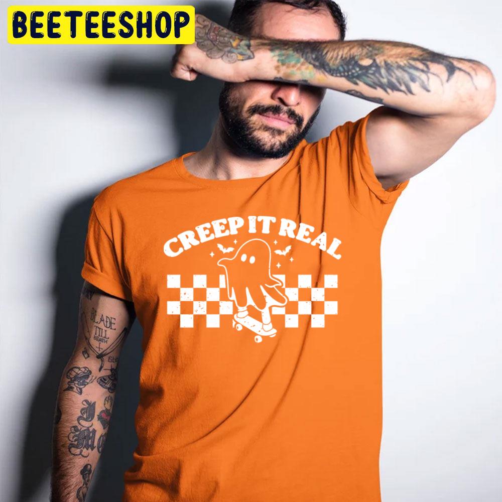 Ghost Boy Creep It Real Skateboarding Fall Season Halloween Trending Unisex T-Shirt Ghost Boy Creep It Real Skateboarding Fall Season Halloween Trending Unisex T-Shirt