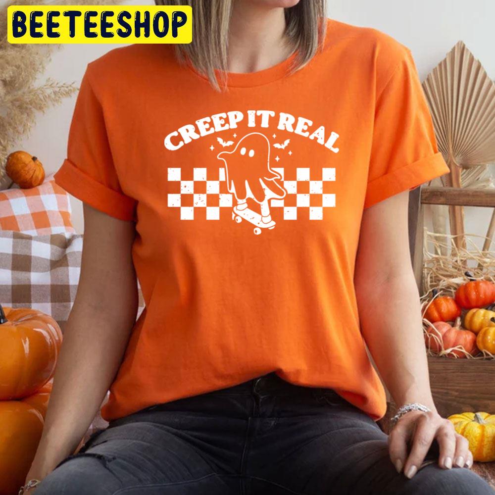 Ghost Boy Creep It Real Skateboarding Fall Season Halloween Trending Unisex T-Shirt Ghost Boy Creep It Real Skateboarding Fall Season Halloween Trending Unisex T-Shirt