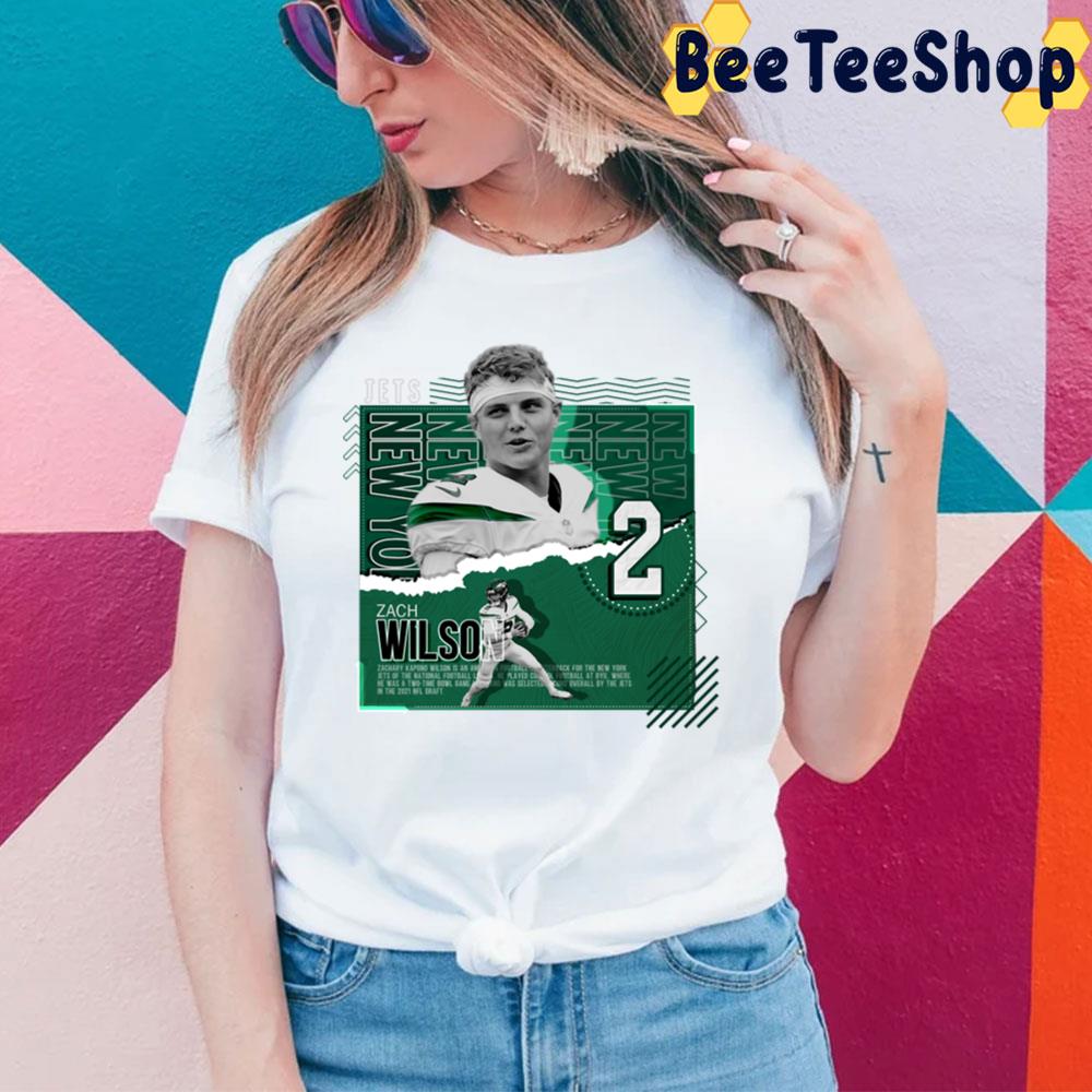 Graphic Art Zach Wilson Football Unisex T-Shirt Graphic Art Zach Wilson Football Unisex T-Shirt