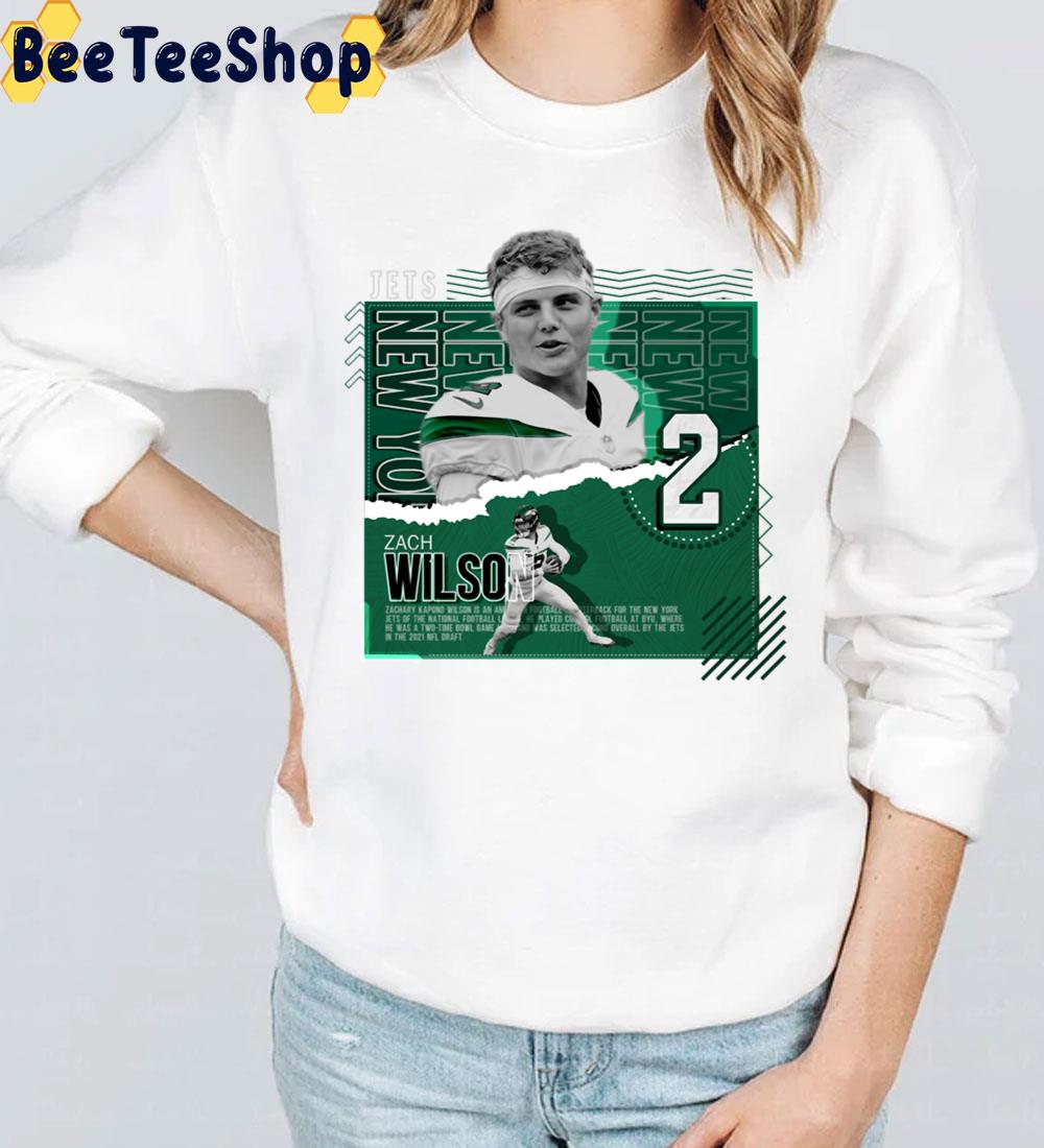 Graphic Art Zach Wilson Football Unisex T-Shirt Graphic Art Zach Wilson Football Unisex T-Shirt
