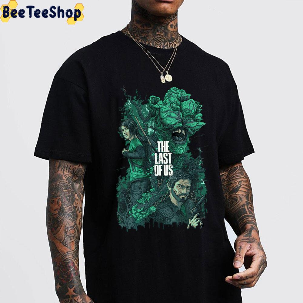 Green Art The Last Of Us Joel And Ellie Family Game Trending Unisex T-Shirt Green Art The Last Of Us Joel And Ellie Family Game Trending Unisex T-Shirt