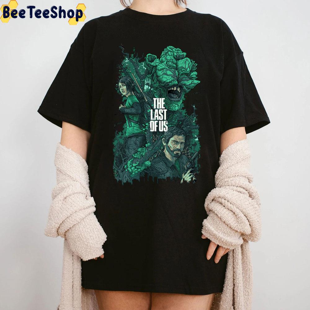 Green Art The Last Of Us Joel And Ellie Family Game Trending Unisex T-Shirt Green Art The Last Of Us Joel And Ellie Family Game Trending Unisex T-Shirt