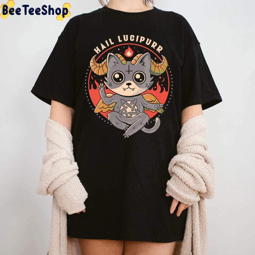 Hail Lucipurr Cute Baphomet Cat Unisex T-Shirt Hail Lucipurr Cute Baphomet Cat Unisex T-Shirt