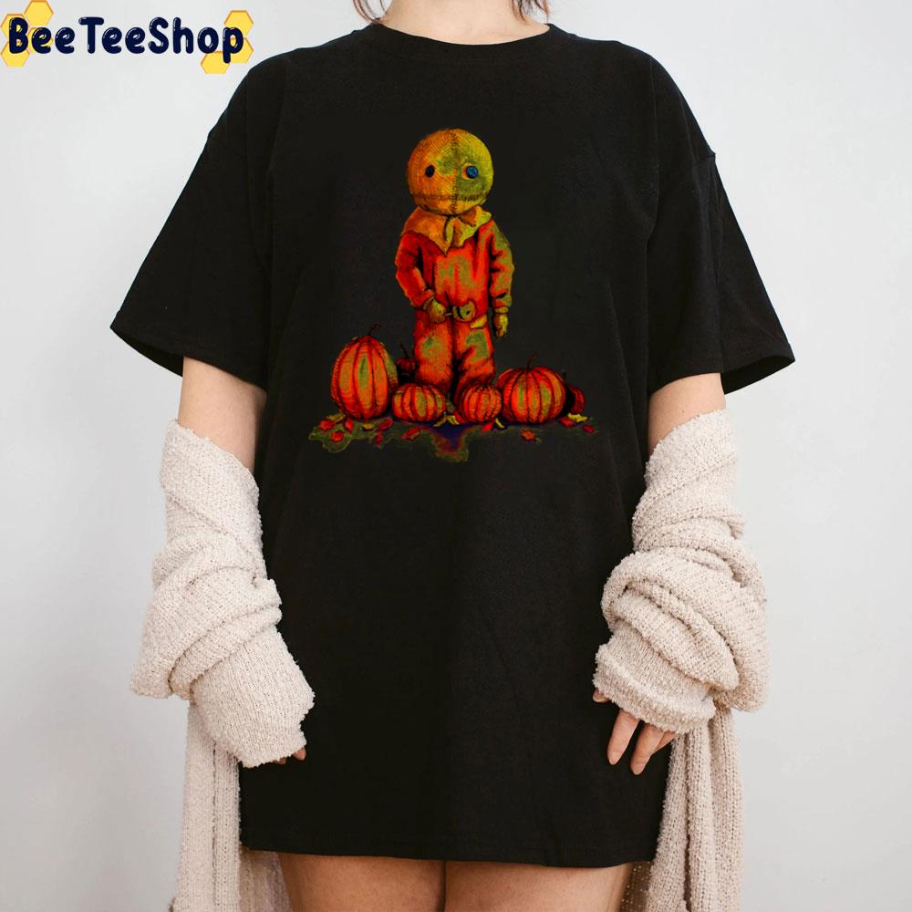 Halloween Boy And Pumpkins Unisex T-Shirt Halloween Boy And Pumpkins Unisex T-Shirt