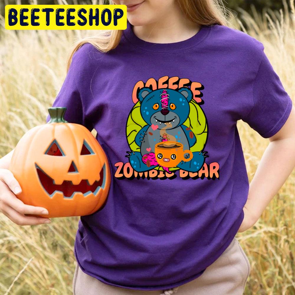 Halloween Coffee Zombie Bear Trending Unisex T-Shirt Halloween Coffee Zombie Bear Trending Unisex T-Shirt
