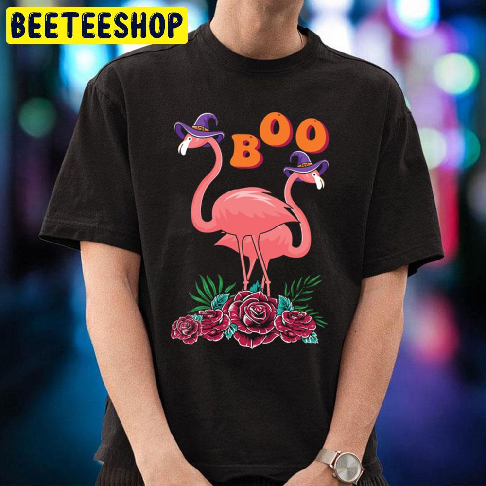 Halloween Flamingo Boo Flower Trending Unisex T-Shirt Halloween Flamingo Boo Flower Trending Unisex T-Shirt