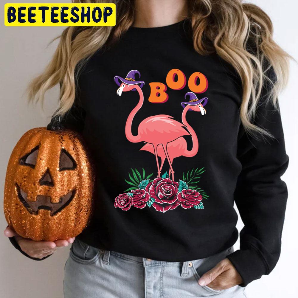 Halloween Flamingo Boo Flower Trending Unisex T-Shirt Halloween Flamingo Boo Flower Trending Unisex T-Shirt