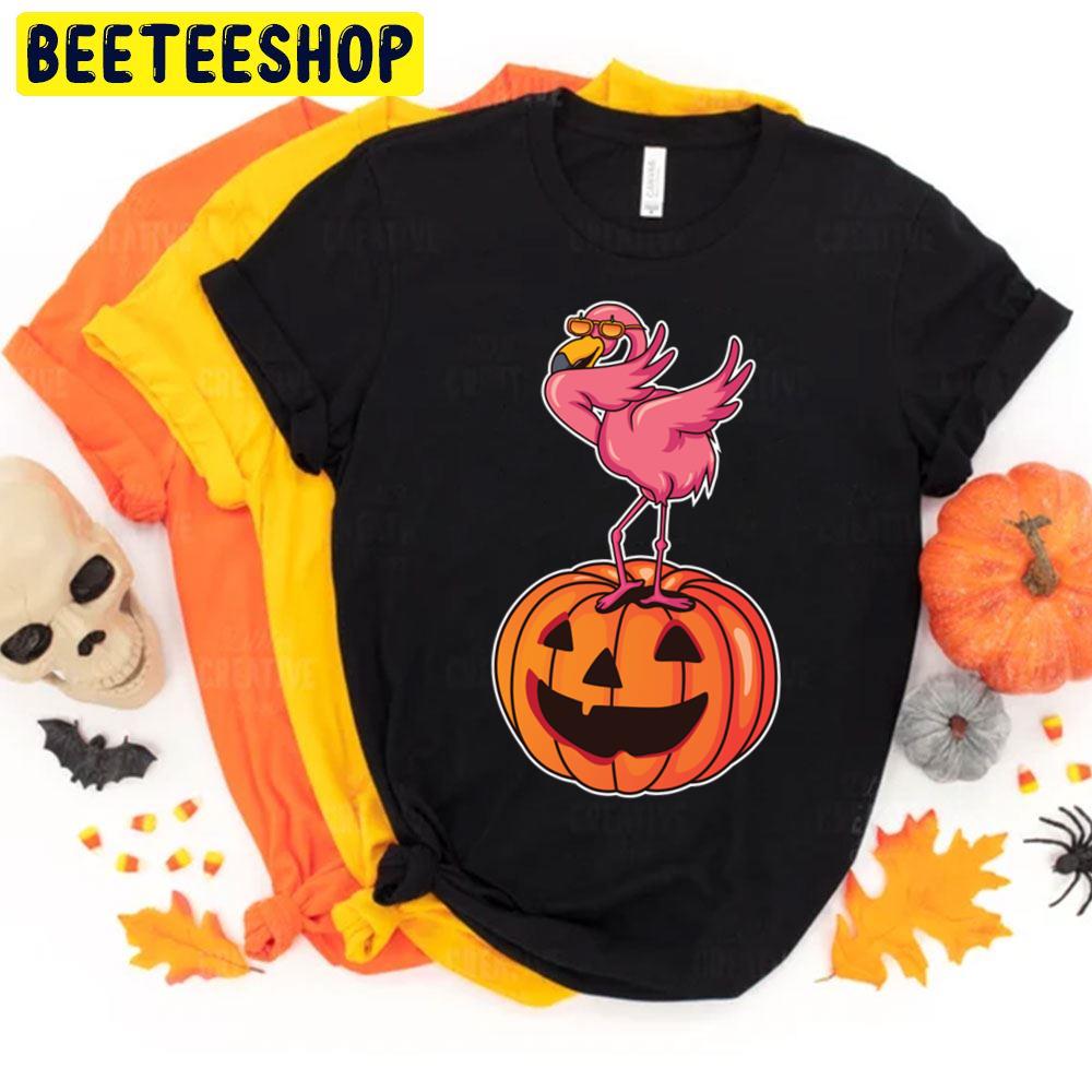 Halloween Flamingo Dancing Pumpking Trending Unisex T-Shirt Halloween Flamingo Dancing Pumpking Trending Unisex T-Shirt