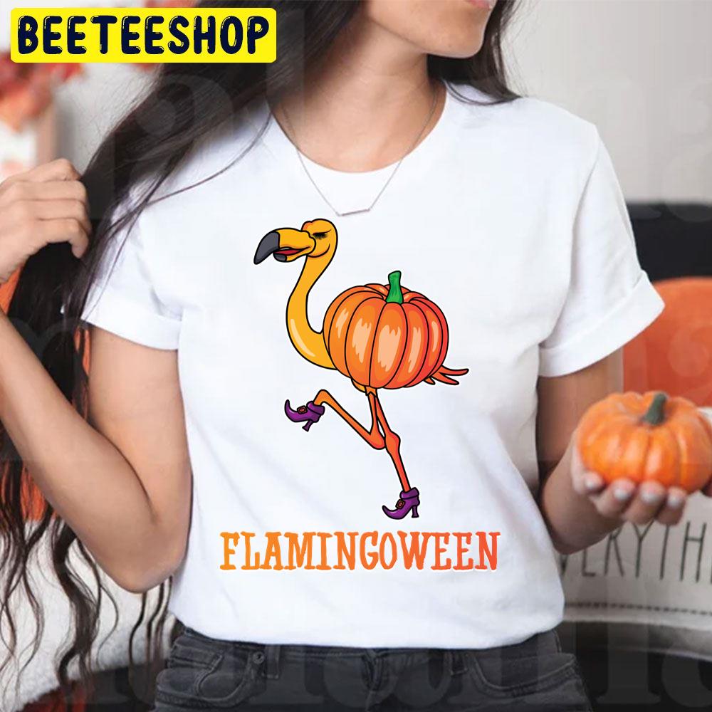 Halloween Flamingo Pumpking Trending Unisex T-Shirt Halloween Flamingo Pumpking Trending Unisex T-Shirt