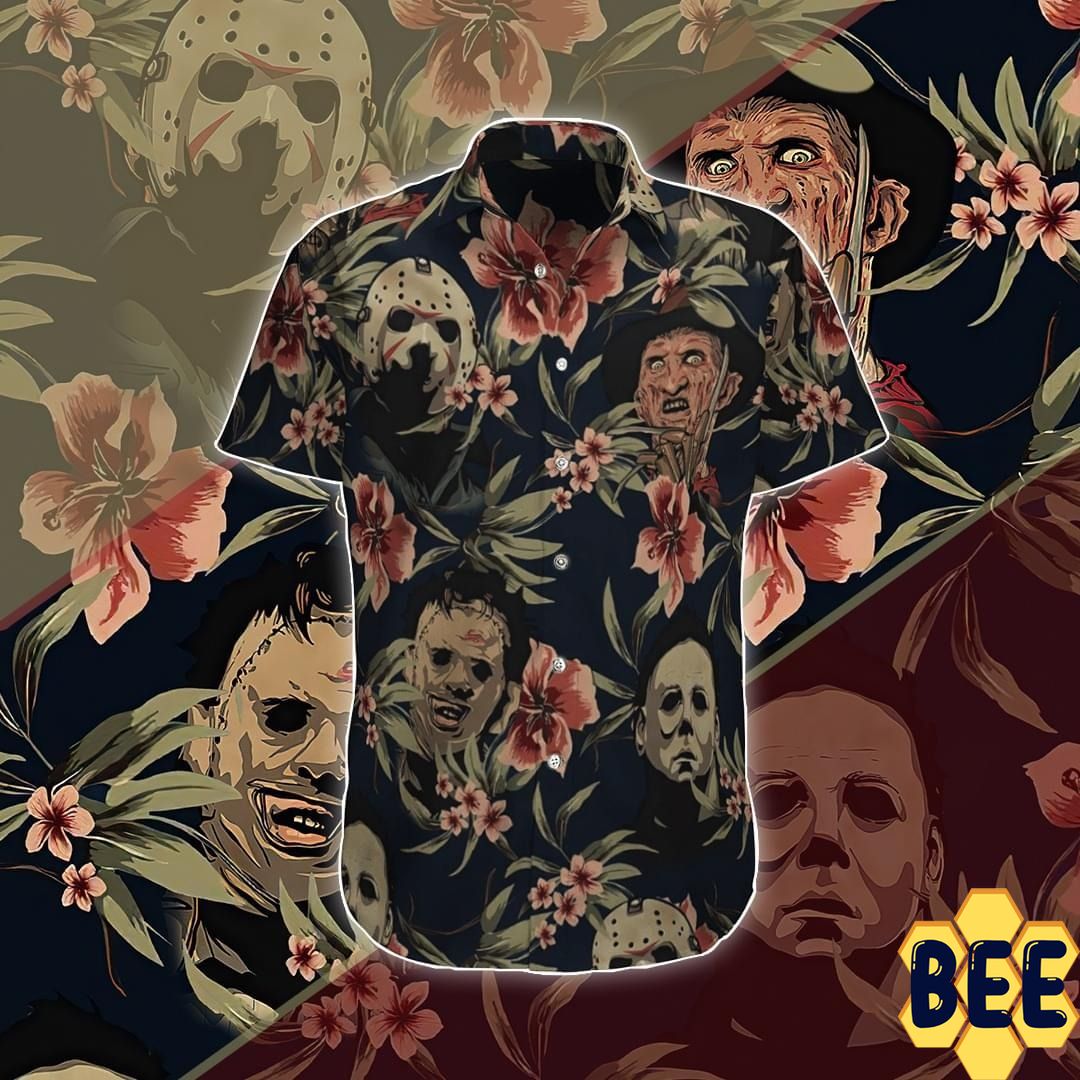 Halloween Horror Movies Killer Face Trending Hawaiian Shirt Halloween Horror Movies Killer Face Trending Hawaiian Shirt