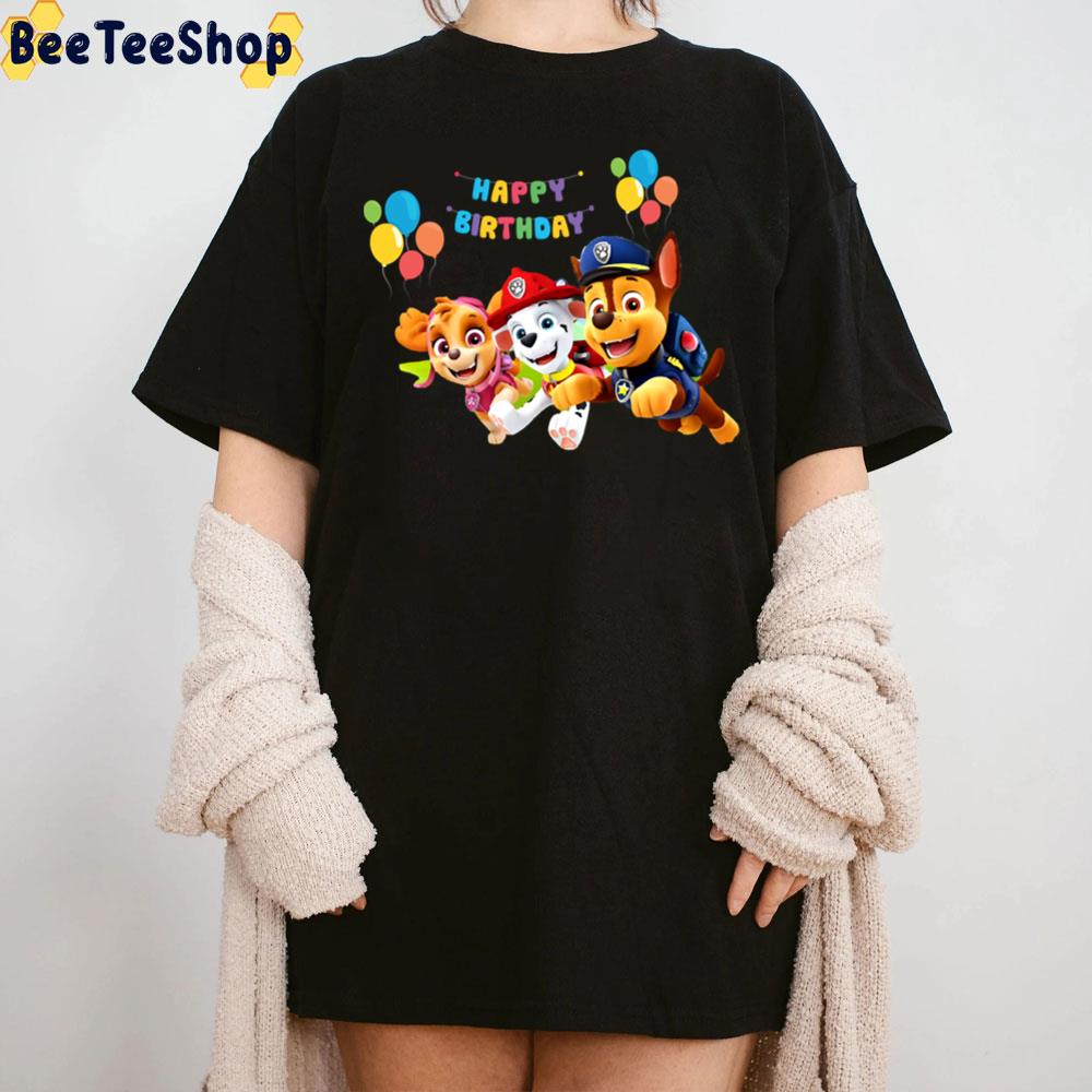 Happy Birthday Paw Patrol Trending Unisex T-Shirt Happy Birthday Paw Patrol Trending Unisex T-Shirt