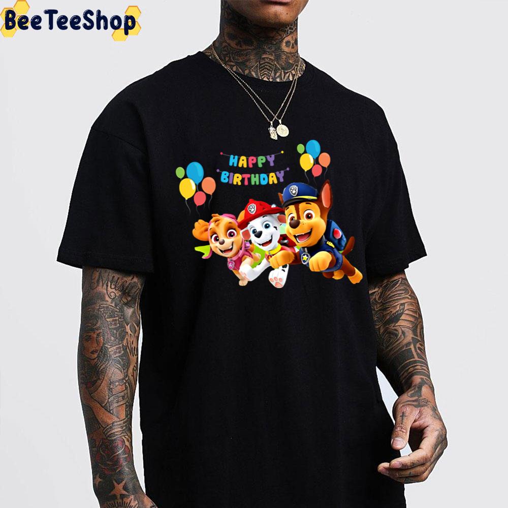 Happy Birthday Paw Patrol Trending Unisex T-Shirt Happy Birthday Paw Patrol Trending Unisex T-Shirt