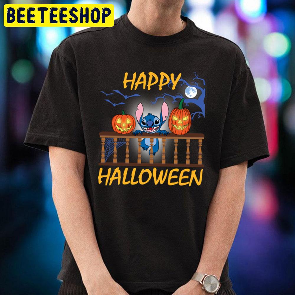 Happy Halloween Stitch And Pumpkin Trending Unisex T-Shirt Happy Halloween Stitch And Pumpkin Trending Unisex T-Shirt