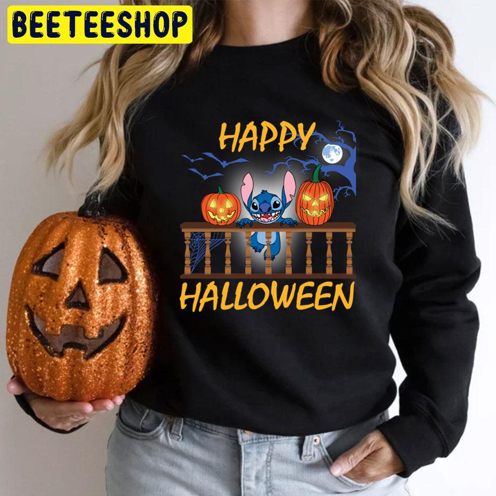 Happy Halloween Stitch And Pumpkin Trending Unisex T-Shirt Happy Halloween Stitch And Pumpkin Trending Unisex T-Shirt