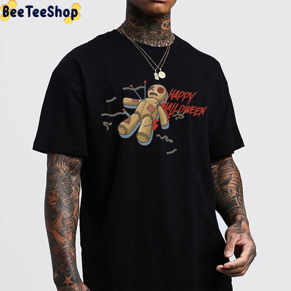 Happy Halloween Voodoo Doll Design Trending Unisex T-Shirt Happy Halloween Voodoo Doll Design Trending Unisex T-Shirt