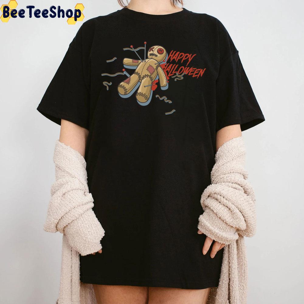 Happy Halloween Voodoo Doll Design Trending Unisex T-Shirt Happy Halloween Voodoo Doll Design Trending Unisex T-Shirt