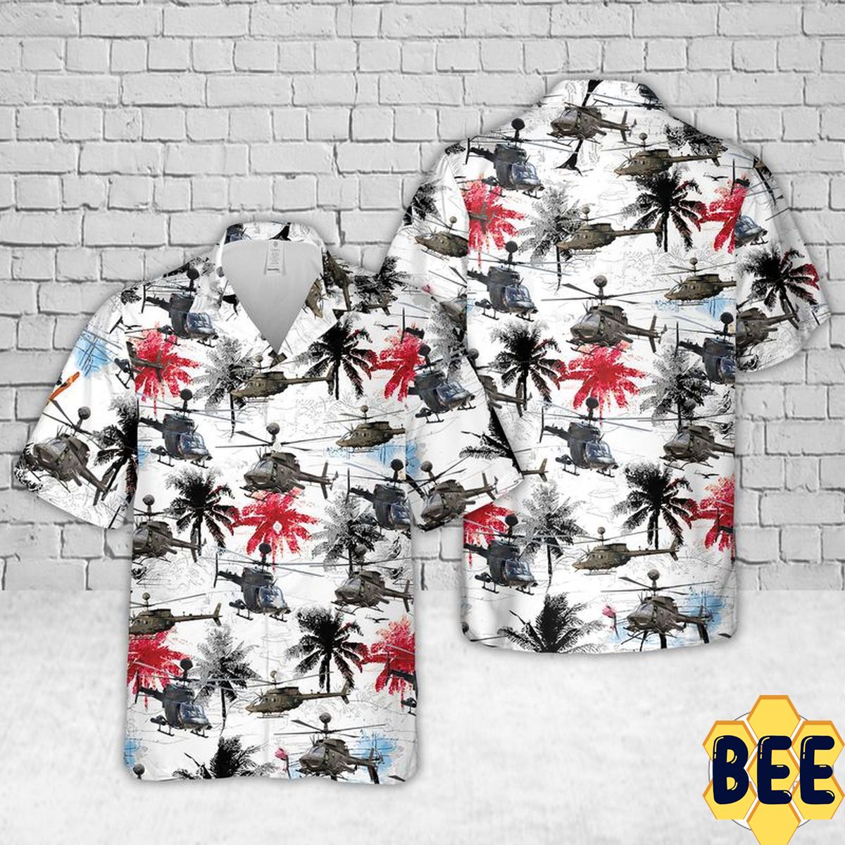 Helicopter Kiowa Trending Hawaiian Shirt Helicopter Kiowa Trending Hawaiian Shirt
