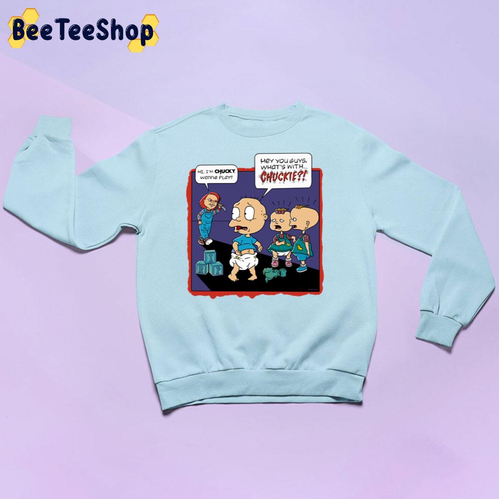 Hi I'm Chucky Wanna Play Chuckie Chucky Funny Halloween Trending Unisex Sweatshirt Hi I'm Chucky Wanna Play Chuckie Chucky Funny Halloween Trending Unisex Sweatshirt