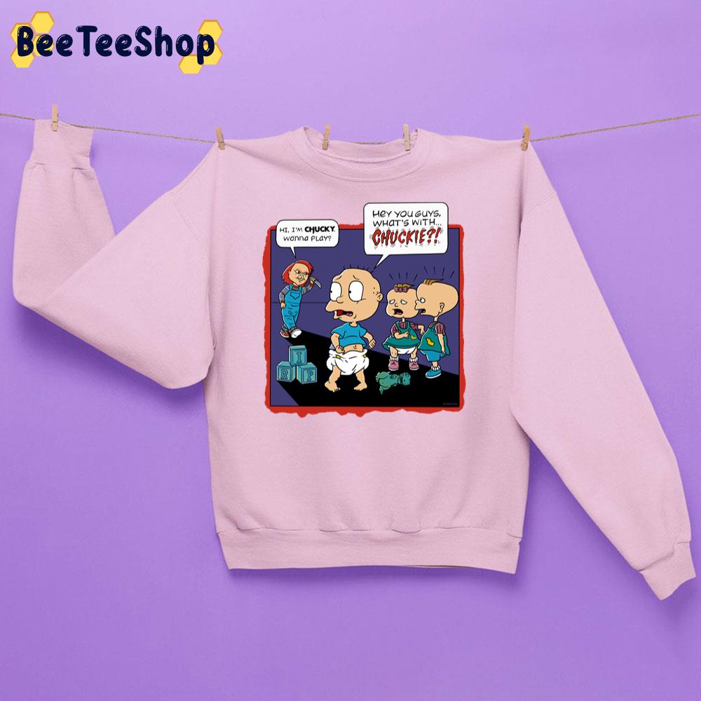 Hi I'm Chucky Wanna Play Chuckie Chucky Funny Halloween Trending Unisex Sweatshirt Hi I'm Chucky Wanna Play Chuckie Chucky Funny Halloween Trending Unisex Sweatshirt