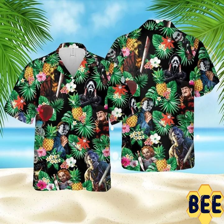Horror Characters Trending Hawaiian Shirt Horror Characters Trending Hawaiian Shirt
