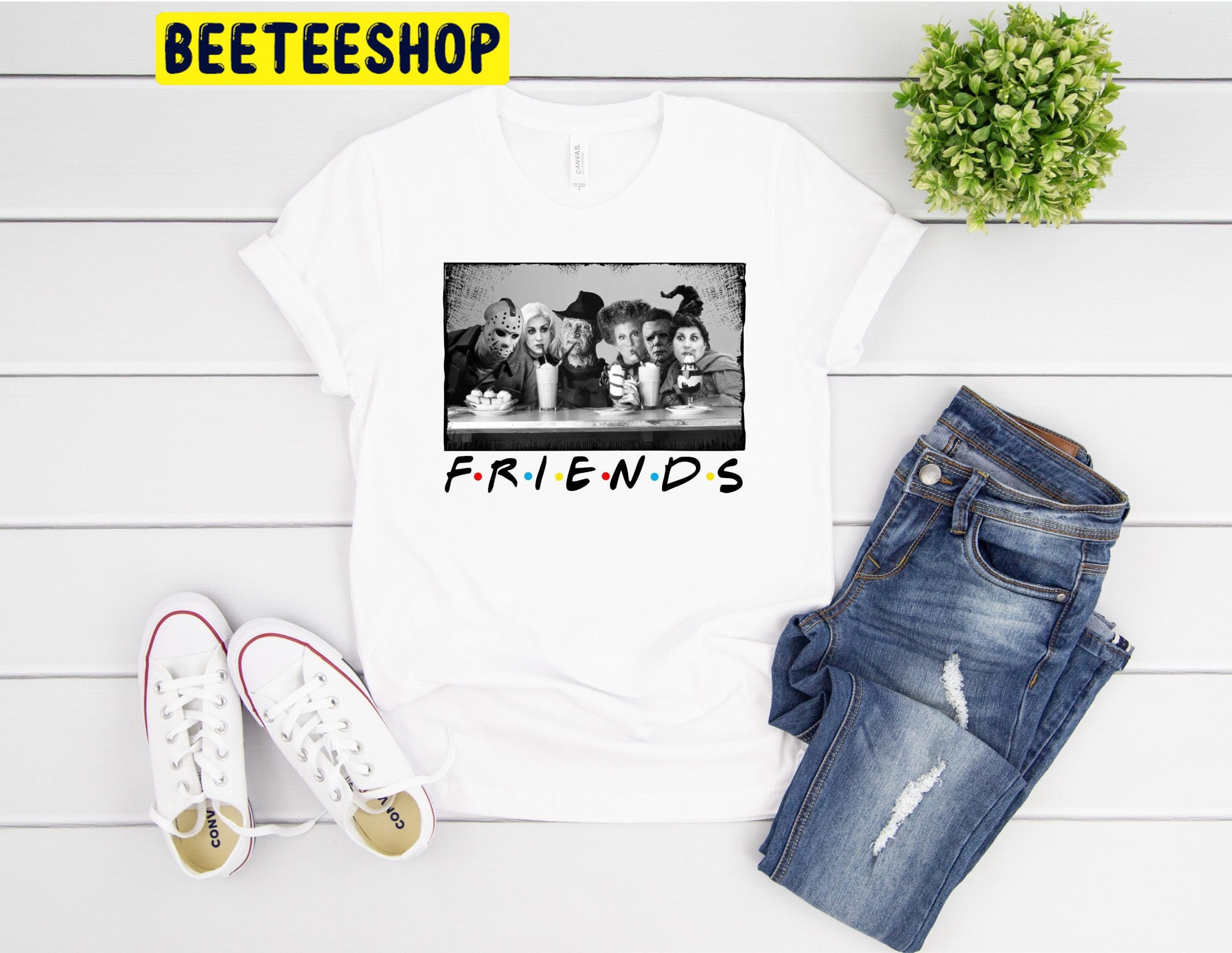 Horror Friends Halloween Unisex T-Shirt Horror Friends Halloween Unisex T-Shirt