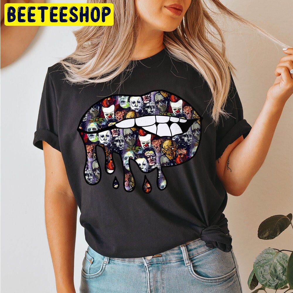 Horror Movie Characters Lip Halloween Trending Unisex Shirt Horror Movie Characters Lip Halloween Trending Unisex Shirt