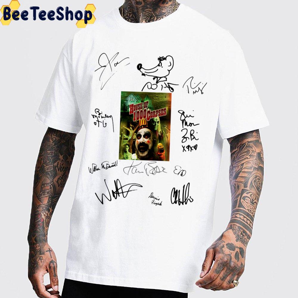 House Of 1000 Corpses Signed Film Movie Screenplay Trending Unisex T-Shirt House Of 1000 Corpses Signed Film Movie Screenplay Trending Unisex T-Shirt