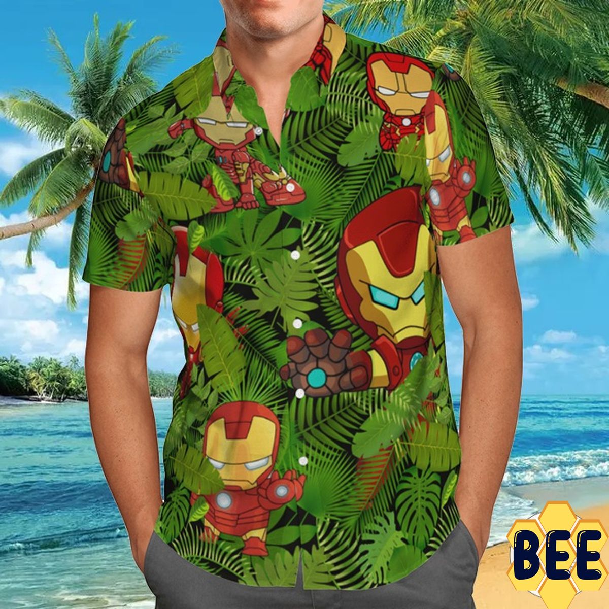 Iron Man Tropical Flower Trending Hawaiian Shirt Iron Man Tropical Flower Trending Hawaiian Shirt