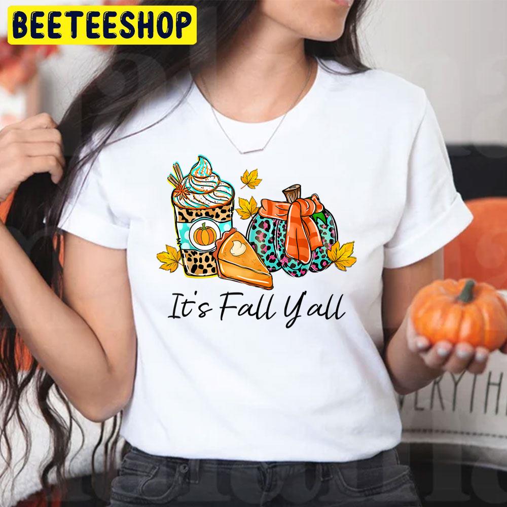 It's Fall Y'all Pumpkin Spice Leopard Pie Halloween Trending Unisex T-Shirt It's Fall Y'all Pumpkin Spice Leopard Pie Halloween Trending Unisex T-Shirt