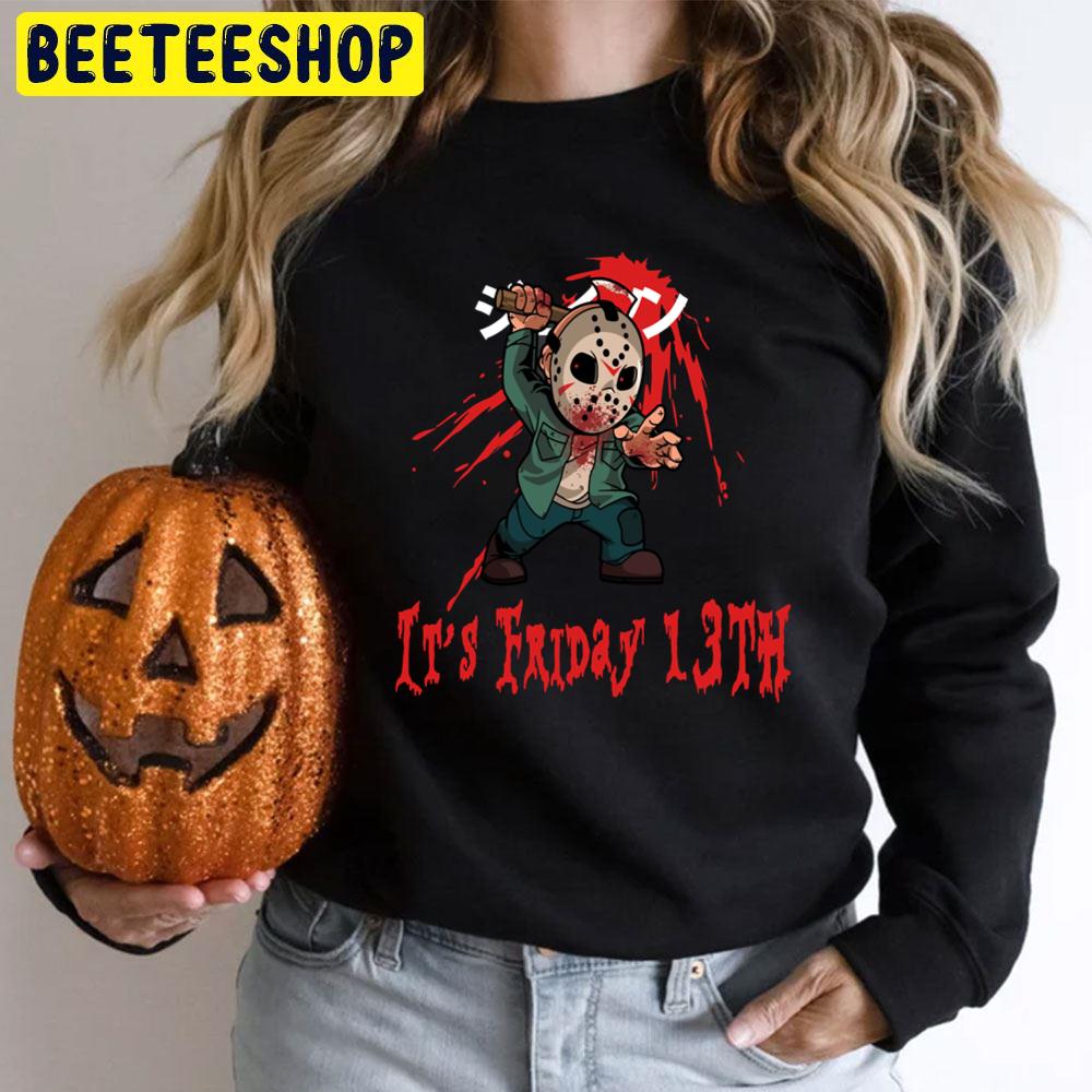 It's Friday 13th Jason Bloody Horror Story Movie Halloween Trending Unisex T-Shirt It's Friday 13th Jason Bloody Horror Story Movie Halloween Trending Unisex T-Shirt