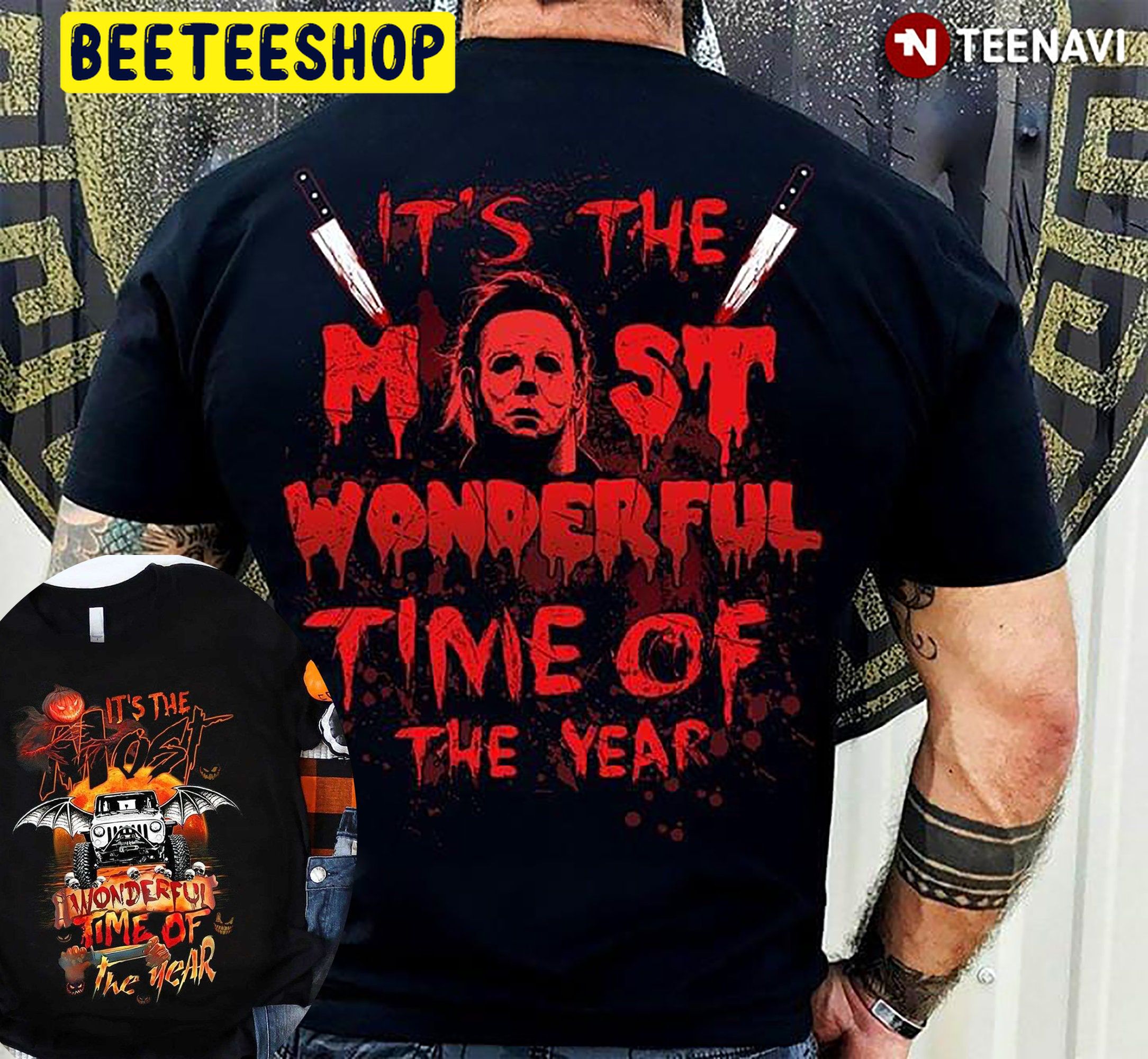 It's The Most Wonderful Time Of The Year Michael Myers Halloween Double Sided Unsiex T-Shirt It's The Most Wonderful Time Of The Year Michael Myers Halloween Double Sided Unsiex T-Shirt