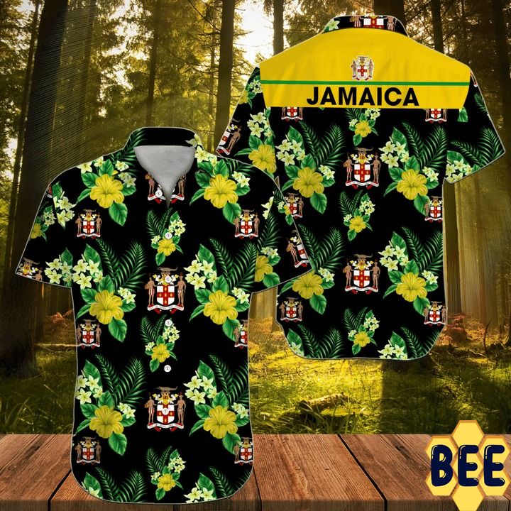 Jamaica Tropical Flower Trending Hawaiian Shirt Jamaica Tropical Flower Trending Hawaiian Shirt
