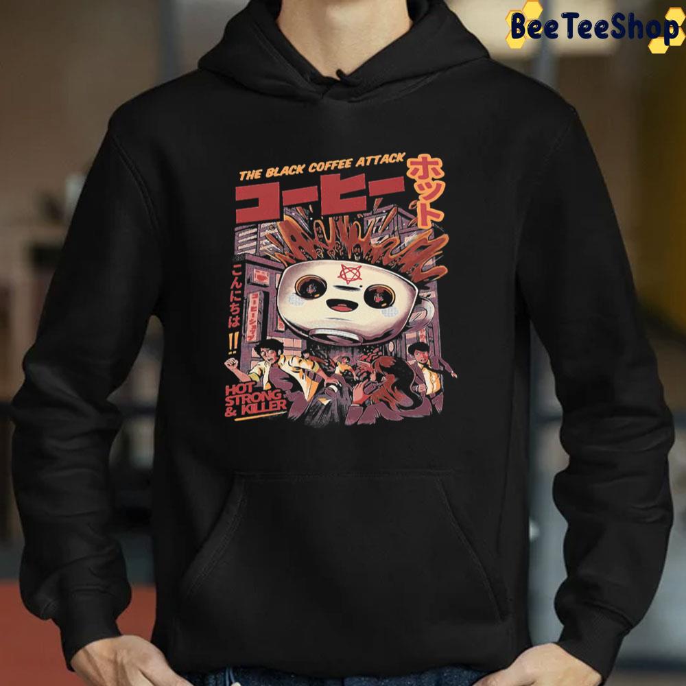 Japan Black Coffee Attack Big Evil Sour Trending Unisex T-Shirt Japan Black Coffee Attack Big Evil Sour Trending Unisex T-Shirt
