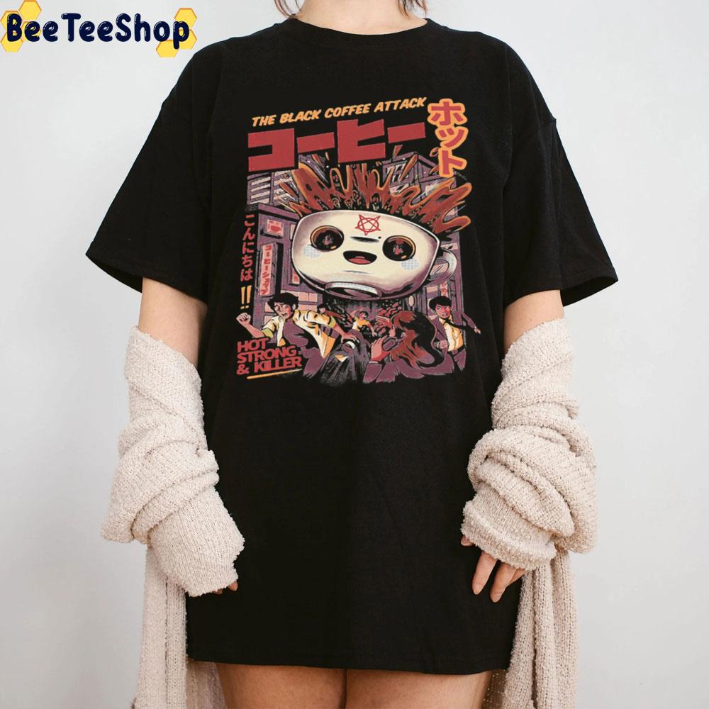 Japan Black Coffee Attack Big Evil Sour Trending Unisex T-Shirt Japan Black Coffee Attack Big Evil Sour Trending Unisex T-Shirt