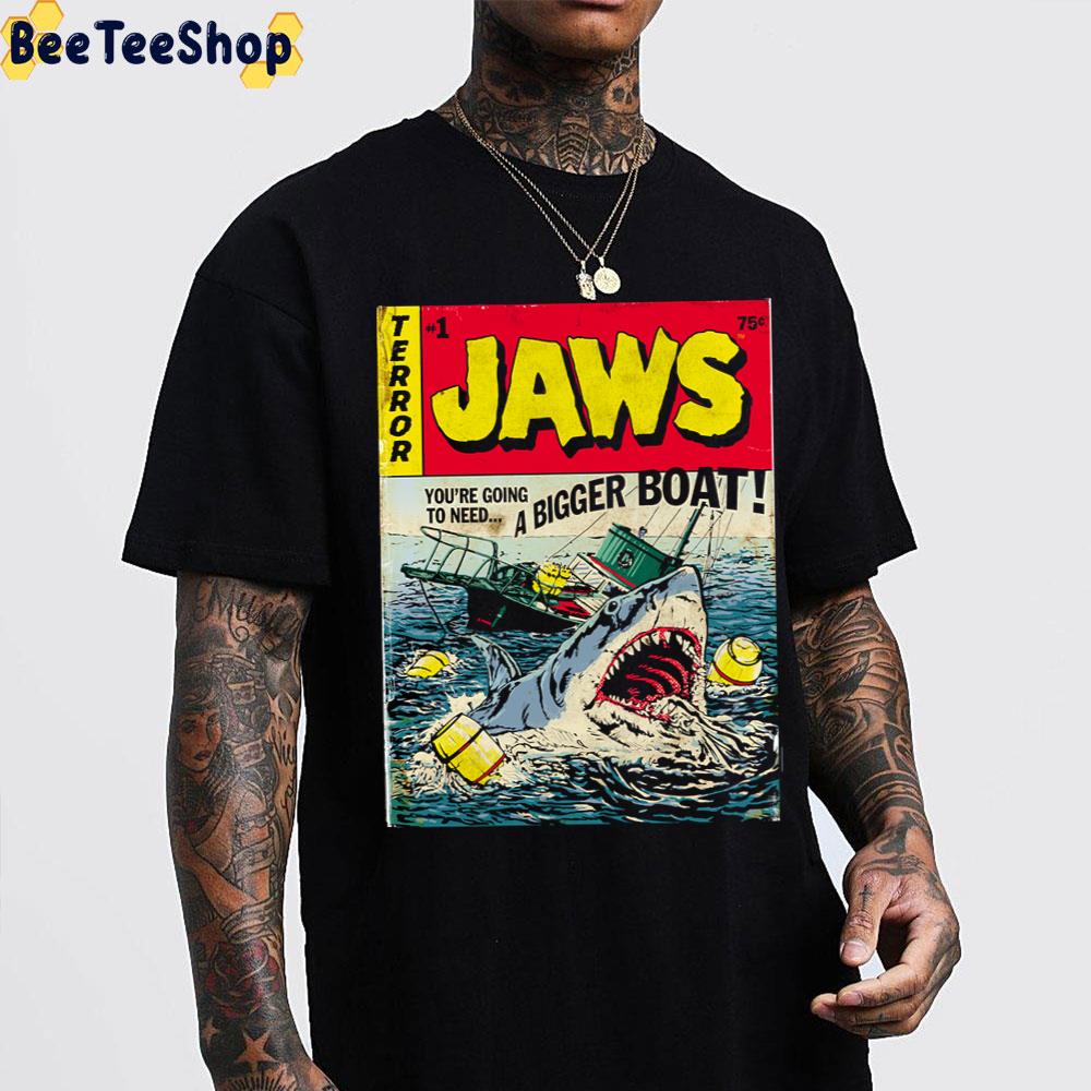 Jaws Comic Book Cover Trending Unisex T-Shirt Jaws Comic Book Cover Trending Unisex T-Shirt